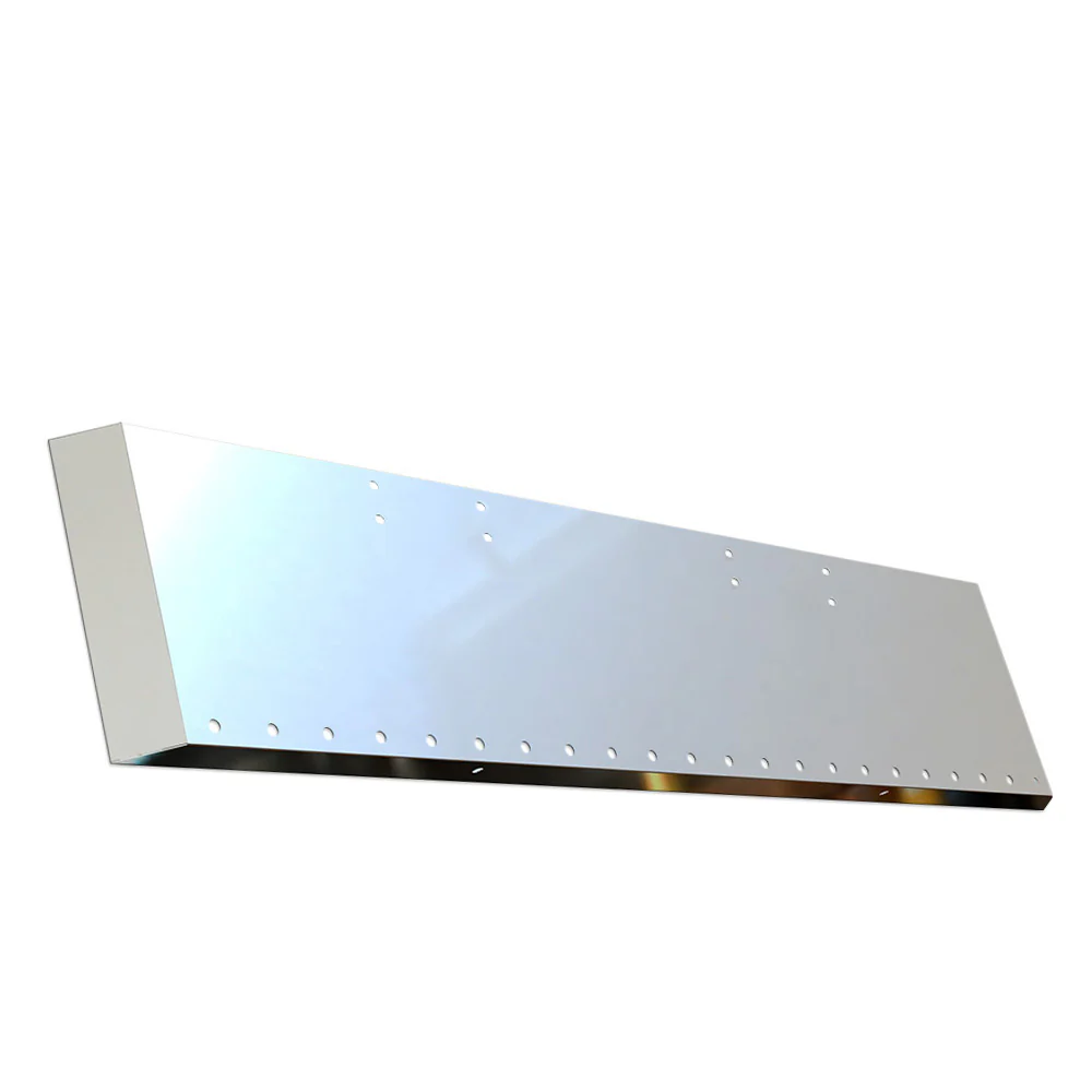 Peterbilt 359 1973-1987 Stainless Steel 20" Standard Mount Mitered End Bumper with 3/4" Light Cutouts