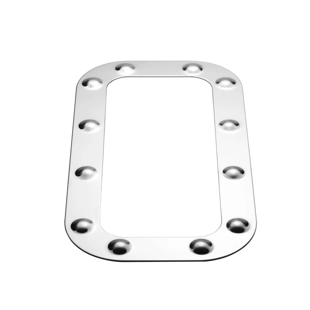 Peterbilt 359, 379 Stainless Steel Dimpled Cowl Surround Vent Trim - Image 2