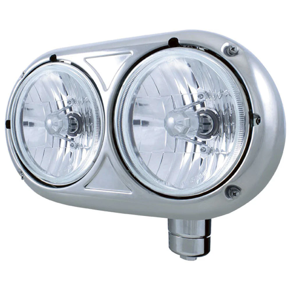 Peterbilt 359 Stainless Classic Dual Headlight