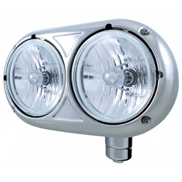 Peterbilt 359 Stainless Classic Dual Headlight - Image 3
