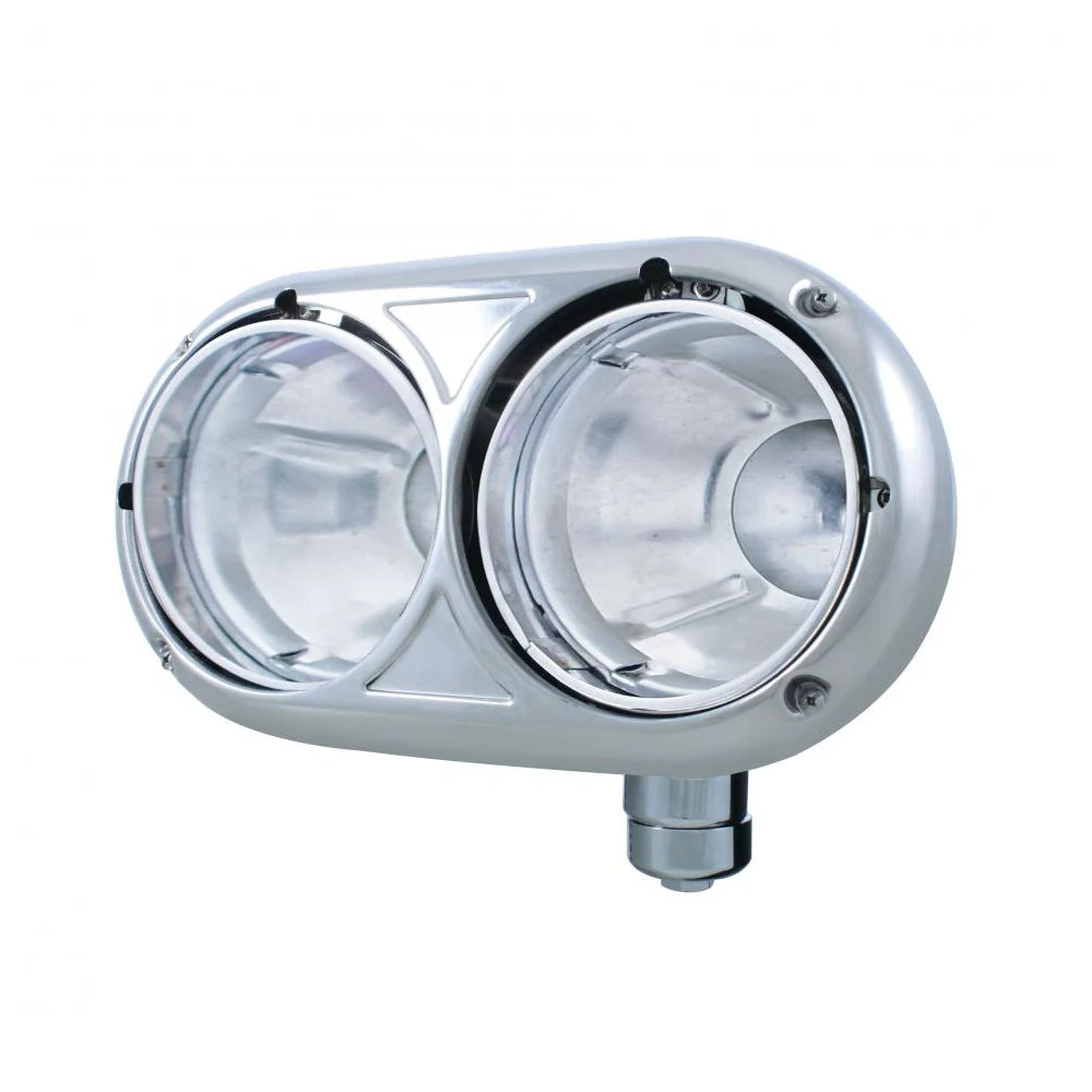 Peterbilt 359 Stainless Dual Headlight Housing with Inner Lamp Bucket - Image 3