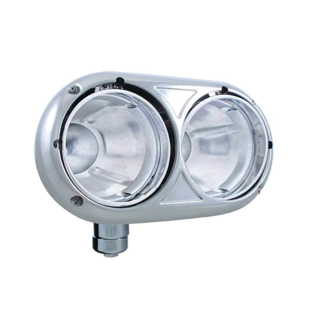 Peterbilt 359 Stainless Dual Headlight Housing with Inner Lamp Bucket - Image 4