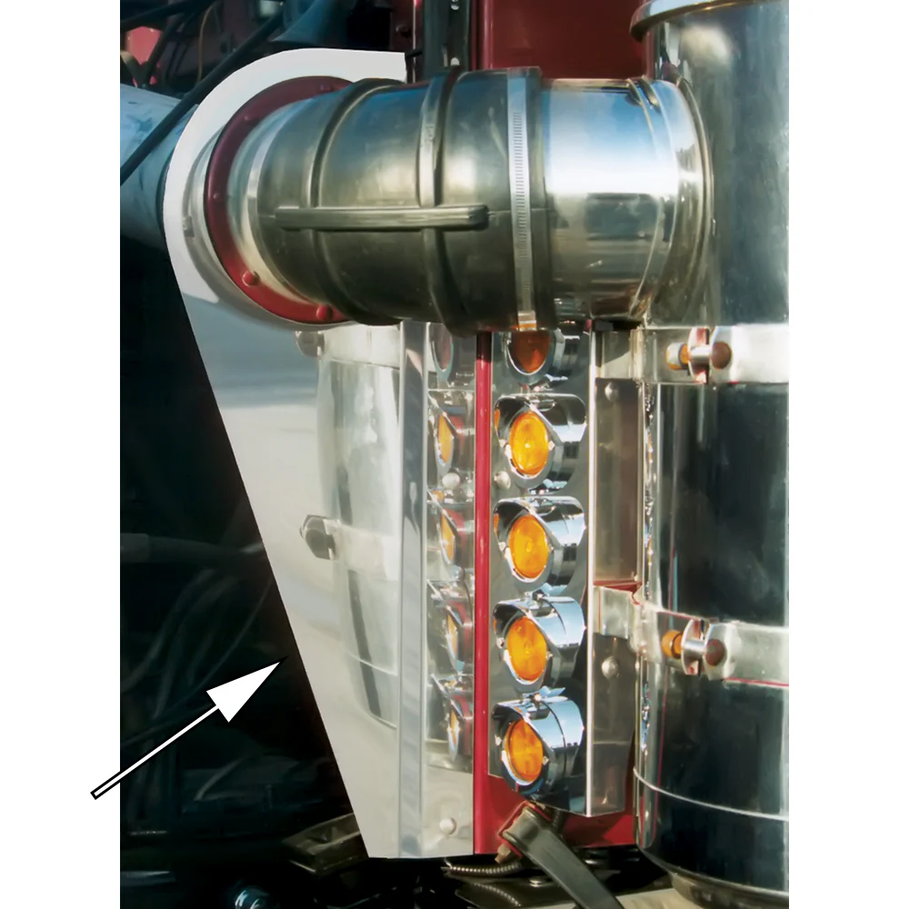 Peterbilt 359 Stainless Steel Air Intake Trim (PR) - Image 2