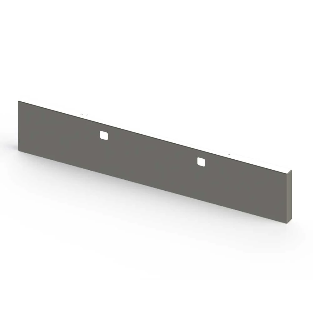 Peterbilt 365, 367, 388, 389, 567 18" Chrome Plated Stainless Steel Blind Mount Boxed End Bumper with Tow Holes