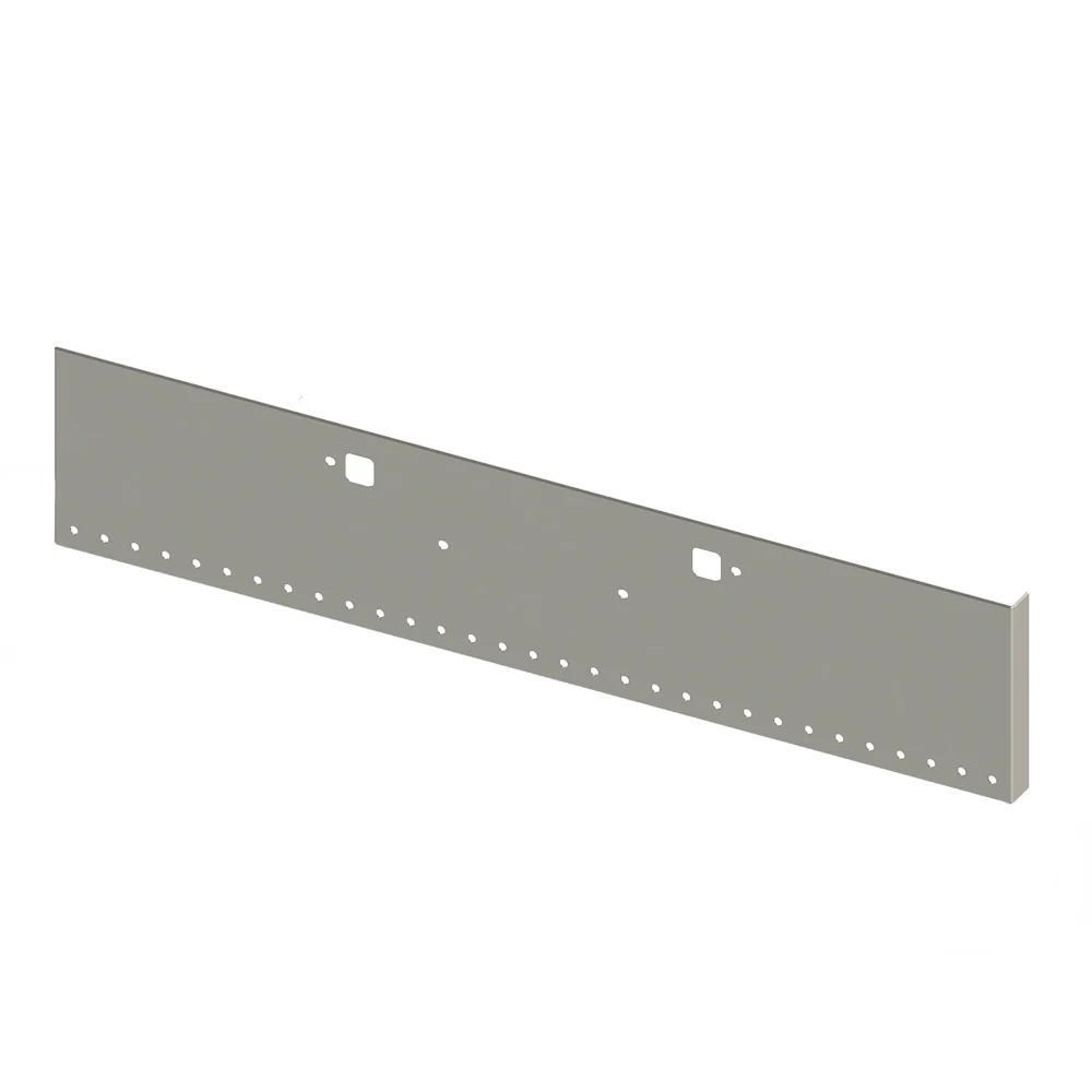 Peterbilt 365, 367, 388, 389, 567 20" Boxed End Chrome Bumper with Thirty-One 3/4" Light Cutouts and Tow Holes