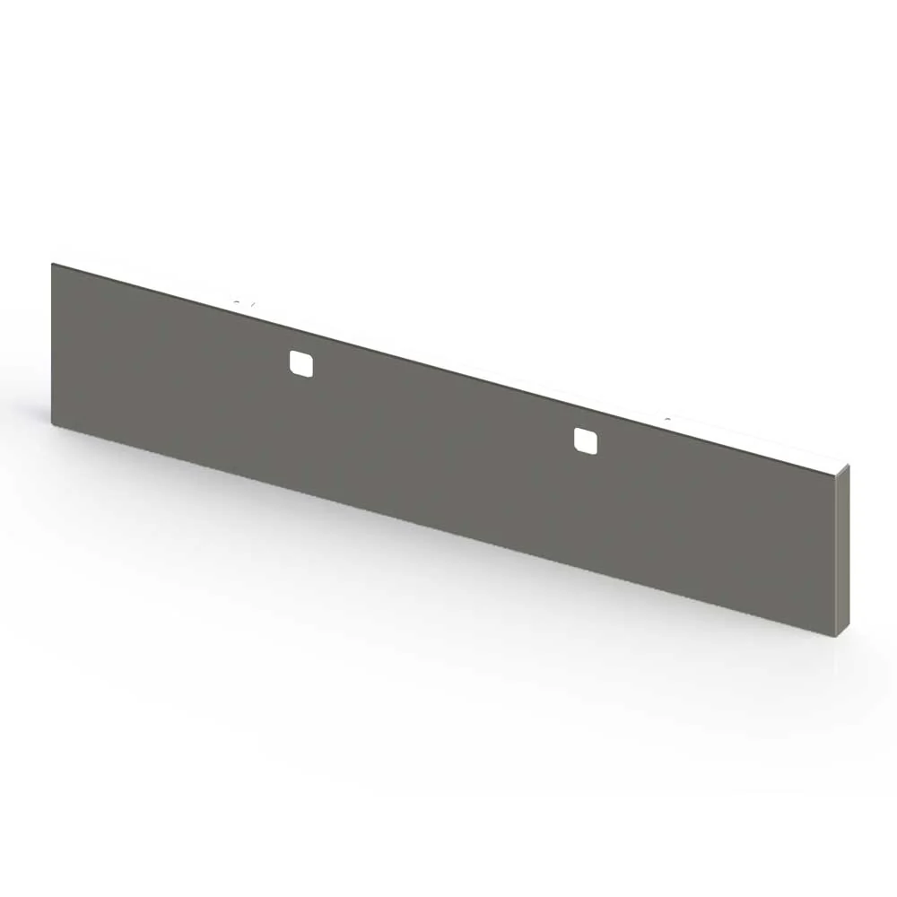 Peterbilt 365, 367, 388, 389, 567 20" Chrome Plated Stainless Steel Blind Mount Boxed End Bumper with Tow Holes