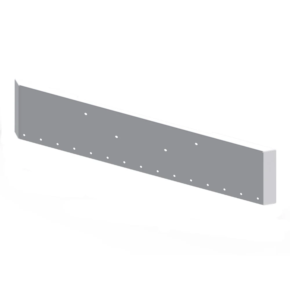 Peterbilt 365, 367, 388, 389, 567 20" Mitered End Chrome Bumper with Fifteen 3/4" Light Cutouts