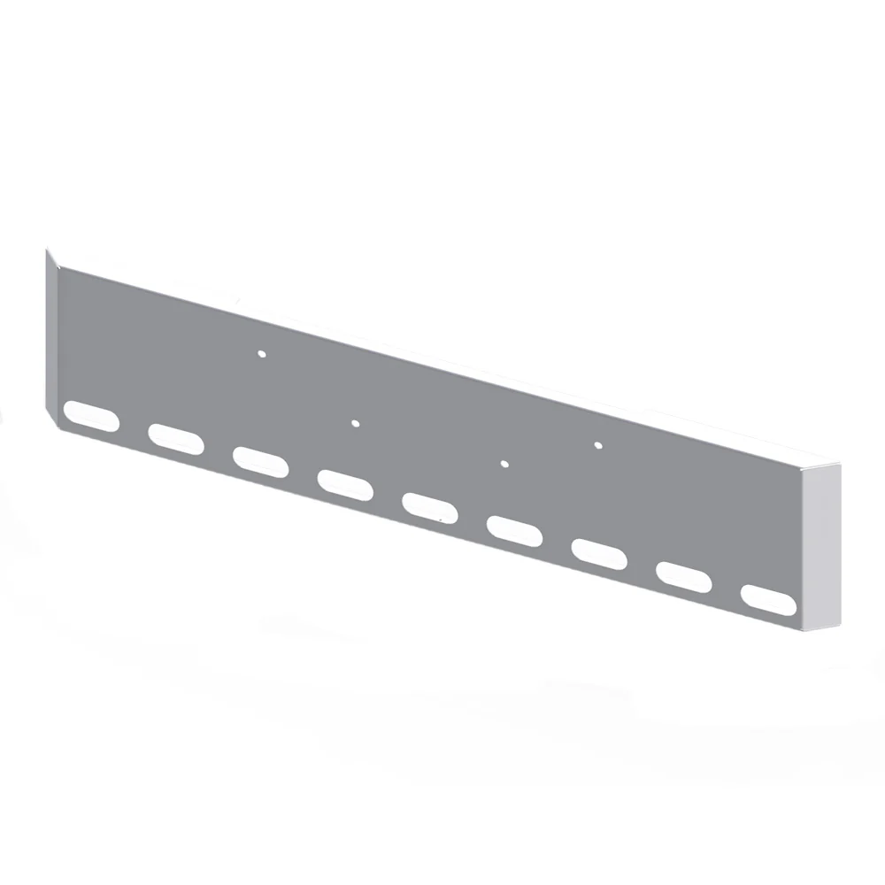 Peterbilt 365, 367, 388, 389, 567 20" Mitered End Chrome Bumper with Nine Oval Light Cutouts