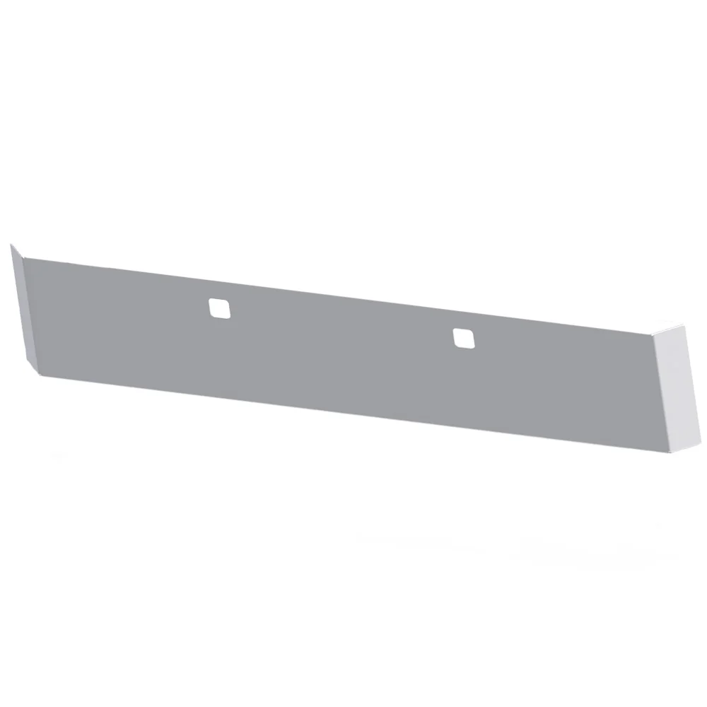 Peterbilt 365, 367, 388, 389, 567 and Kenworth W990 18" Mitered Chrome Plated Blind Mount Bumper with Tow Hole Cutouts