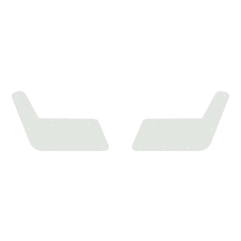 Peterbilt 367, 567 Setback Axle Bumper Stainless Steel Top Plates for Valley Chrome Bumpers