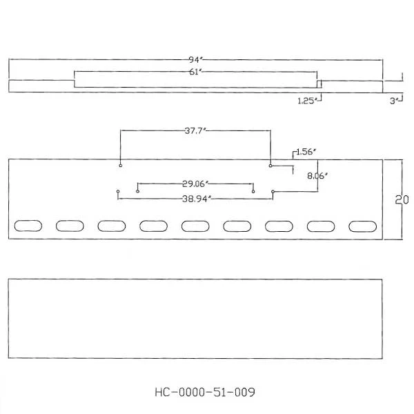 Peterbilt 378, 379 20-Inch Boxed End Chrome Bumper