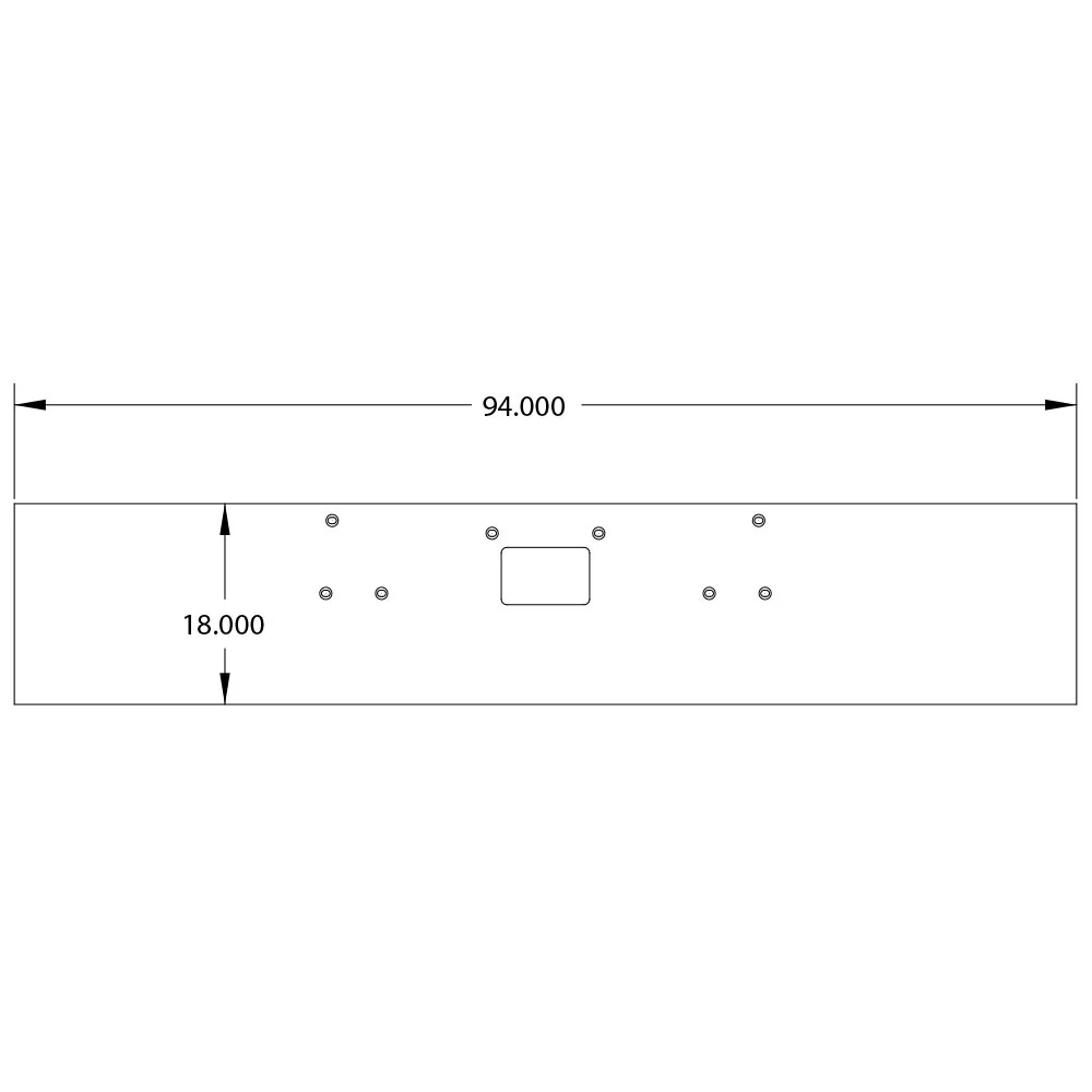 Peterbilt 379 18" Stainless Steel Box End Bumper - Image 2