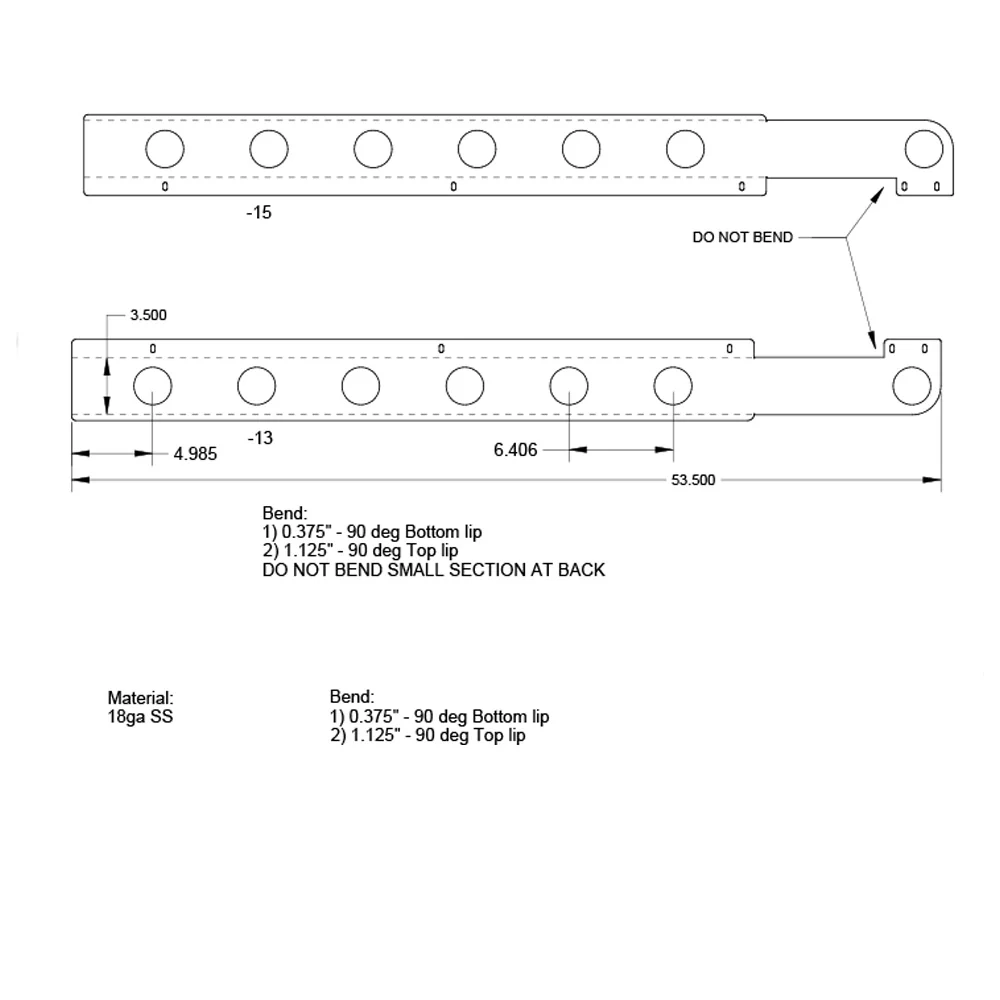 Peterbilt 379, 388, 389 Day Cab SS Panels with 14 LED - Image 2