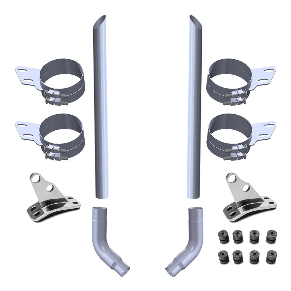 Peterbilt 379, 389 6" x 96" Slash Cut Exhaust Kit - Image 2
