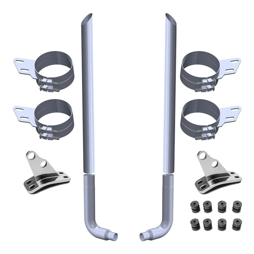 Peterbilt 379, 389 8" x 114" Slash Cut Exhaust Kit