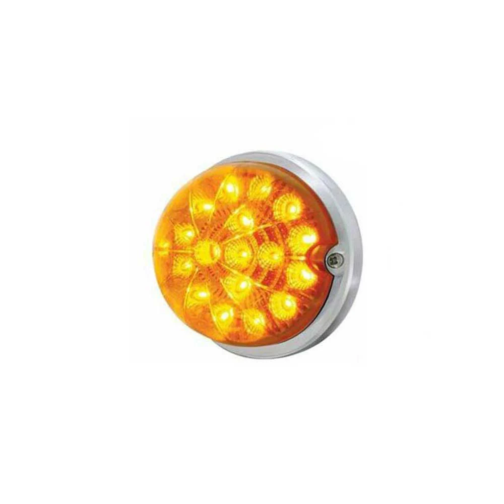 Peterbilt 379, 389 Amber LED Watermelon Single Face Air Cleaner Short Version Light Bar - Image 4