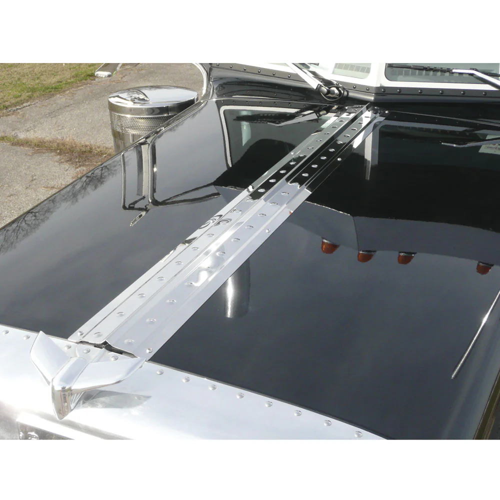 Peterbilt 379 7"W Thick Dimpled Center Hood Trim