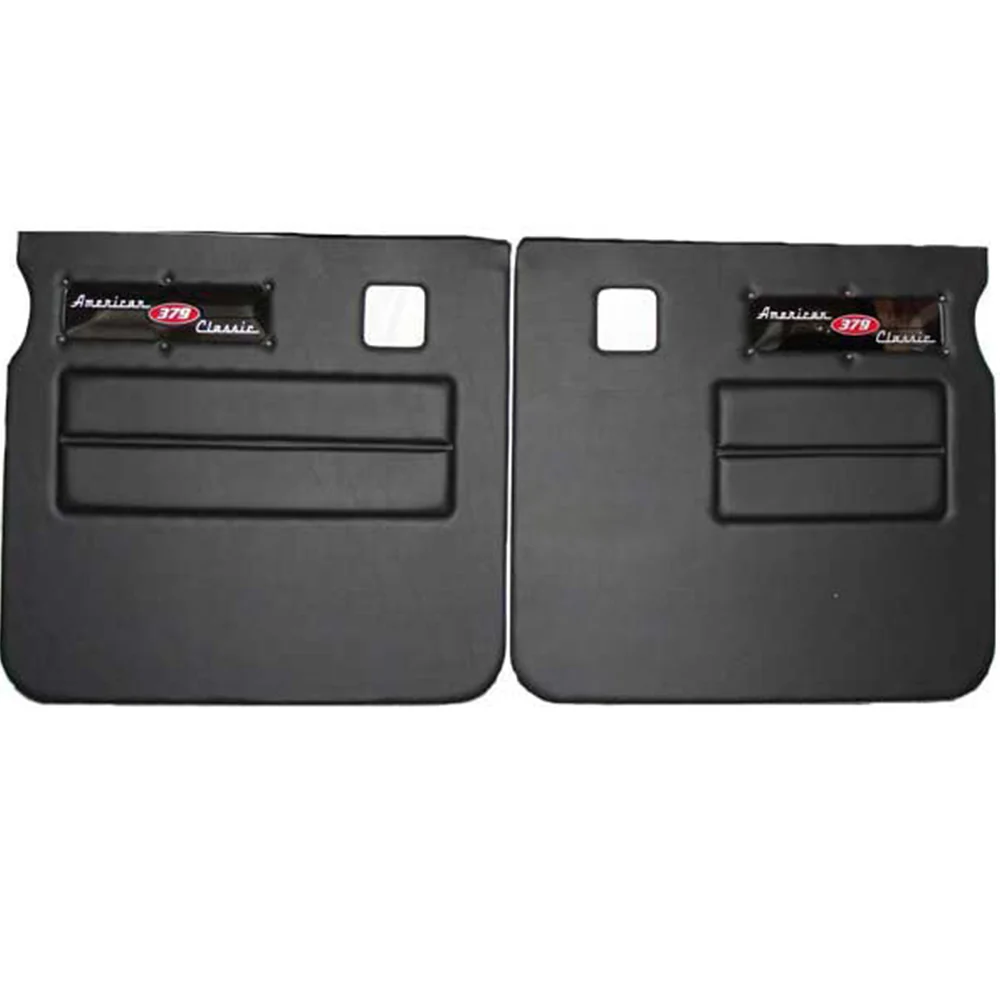 Peterbilt 379 American Classic Black Door Panel with Stainless Steel Logo