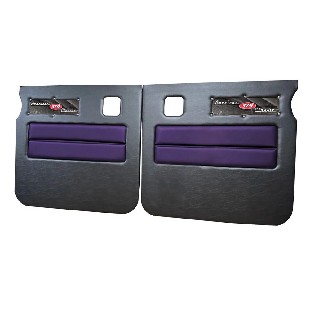 Peterbilt 379 American Classic Black Door Panel with Stainless Steel Logo - Image 30