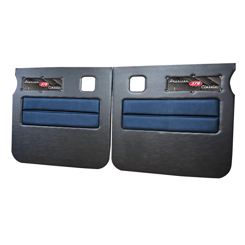 Peterbilt 379 American Classic Black Door Panel with Stainless Steel Logo - Image 34