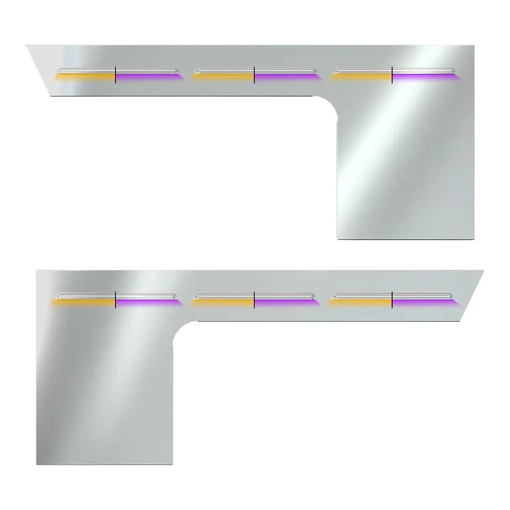 Peterbilt 379 Cab & Cowl Panels with LED Dual Glow Strips - Image 3
