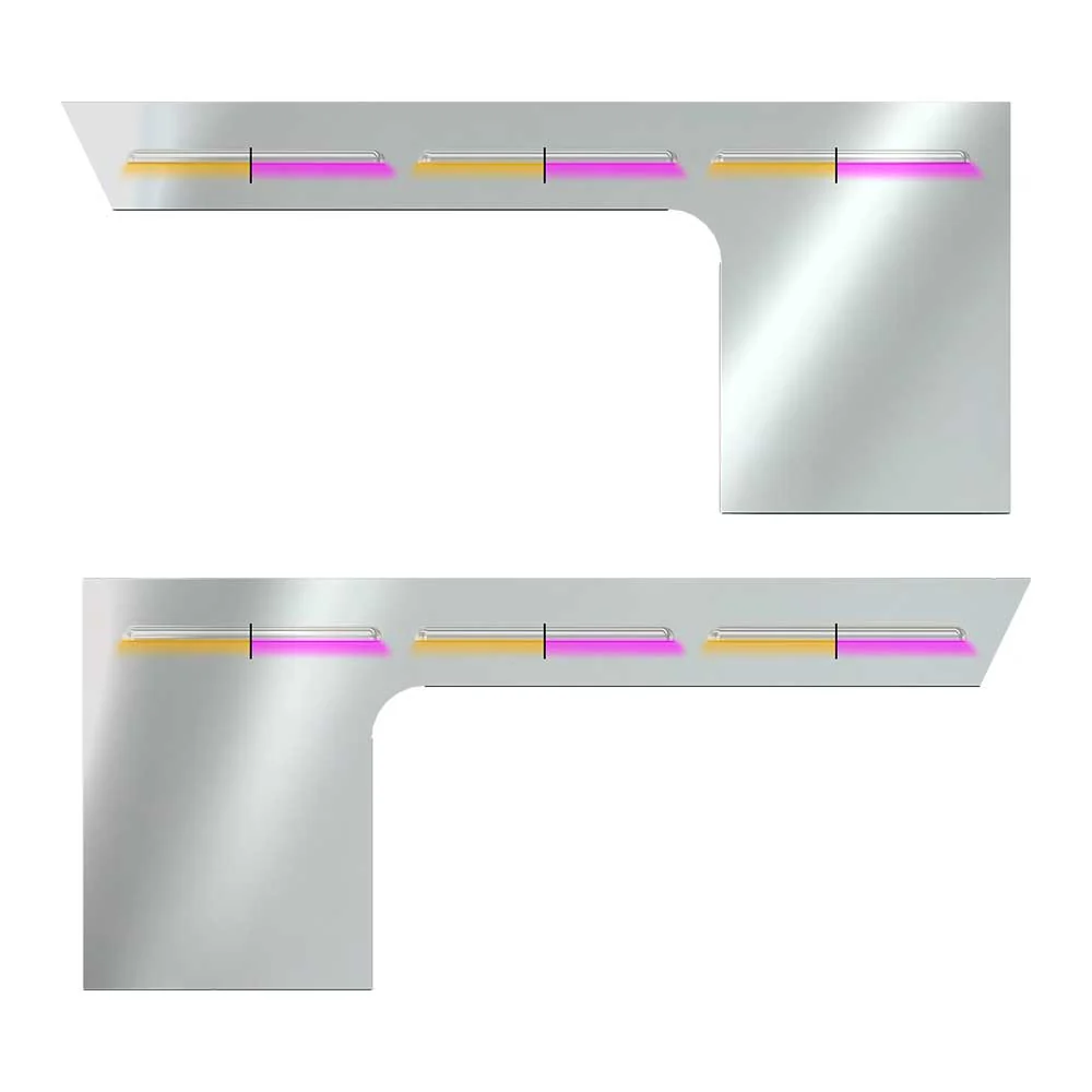 Peterbilt 379 Cab & Cowl Panels with LED Dual Glow Strips - Image 4