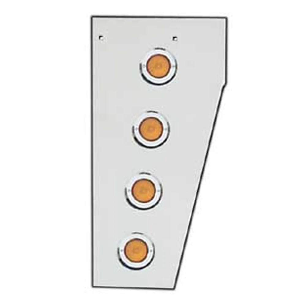 Peterbilt 379 Cowl Extension with 2" Inc. Lights