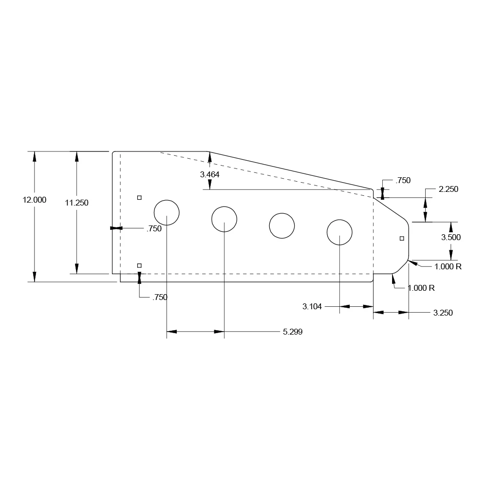 Peterbilt 379 Cowl Extension with 2" Inc. Lights - Image 2