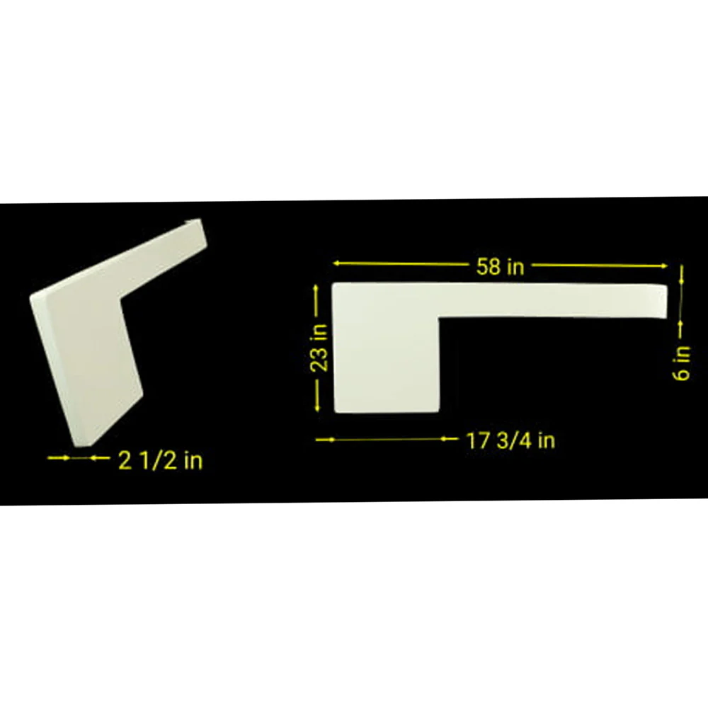 Peterbilt 379 Fiberglass 6" x 59" One Piece Cab/Cowl Panels - Image 3