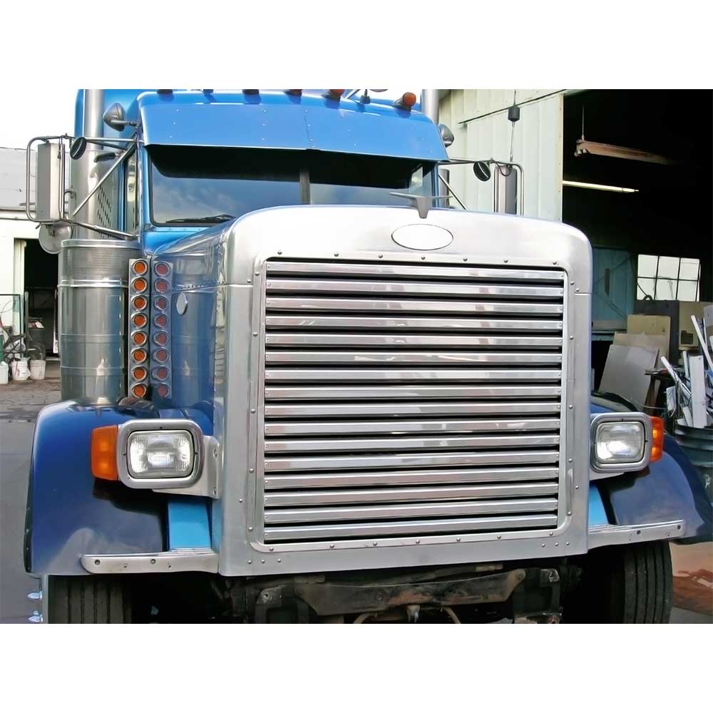 Peterbilt 379 Long Hood Stainless Steel Grill with 15 Horizontal Bars