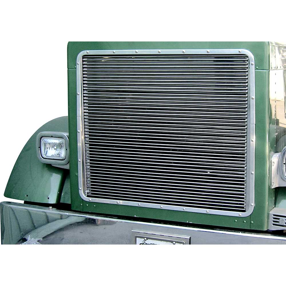 Peterbilt 379 Long Hood Stainless Steel Grill with 47 Horizontal Billets