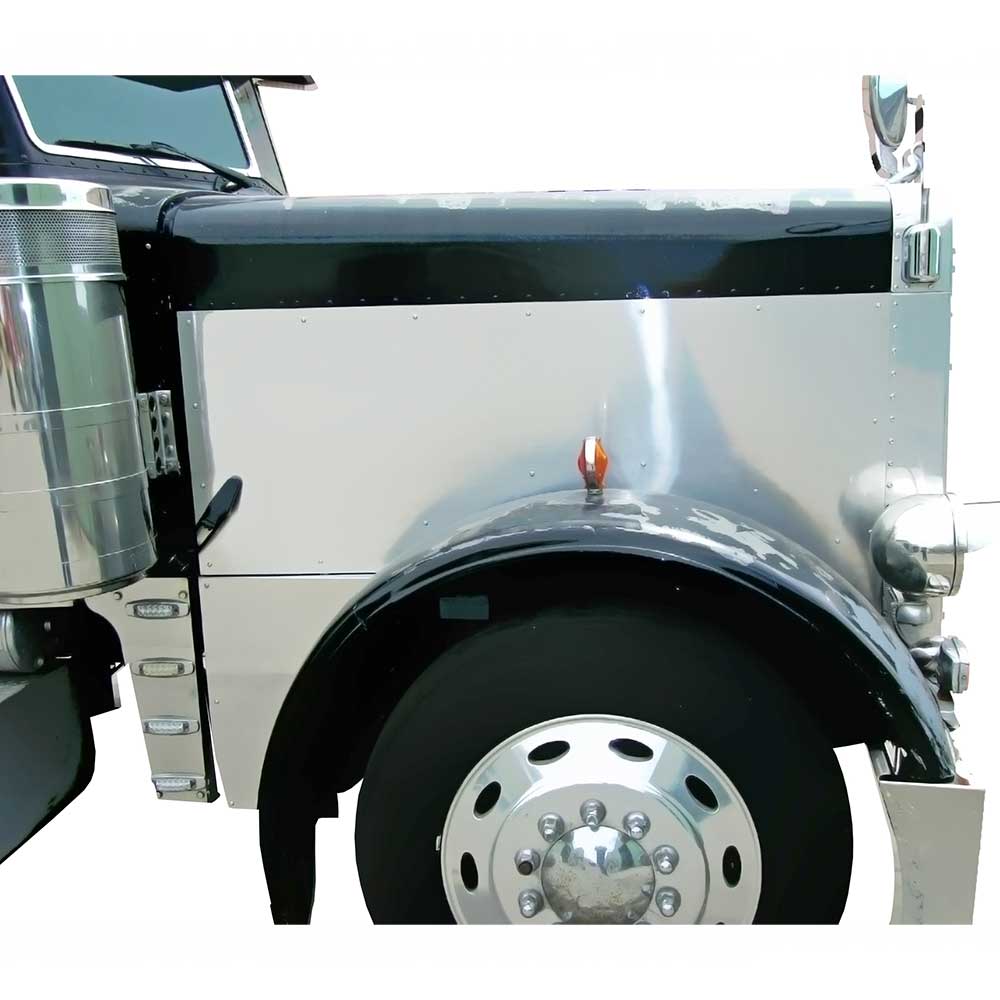 Peterbilt 379 Long Hood Stainless Steel Side Panels - Image 2