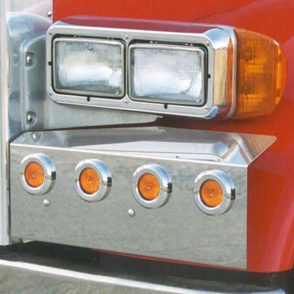 Peterbilt 379 Stainless Fender Guards 8 LEDs