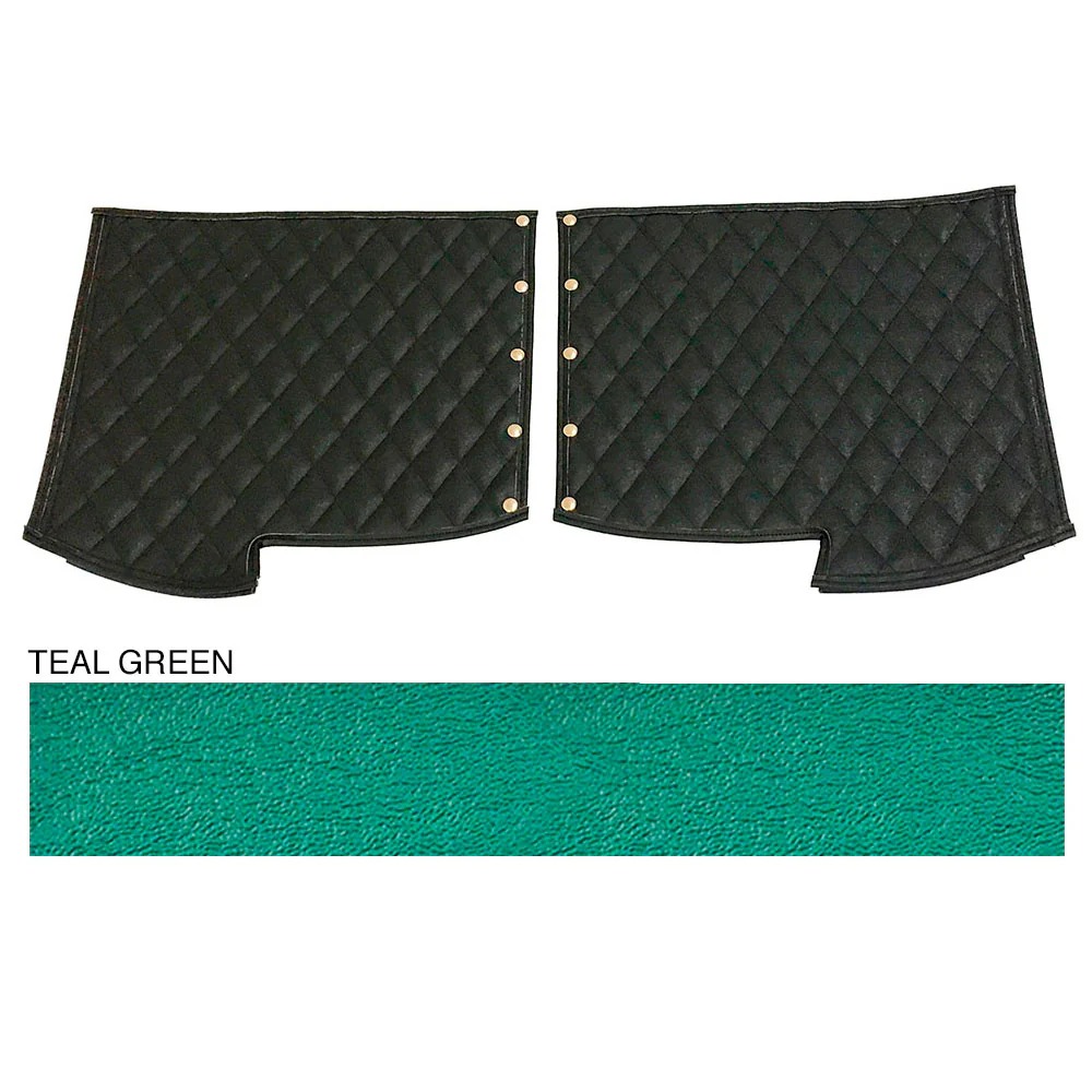 Peterbilt 379 Teal Green Quilted Fender Guards - Image 2