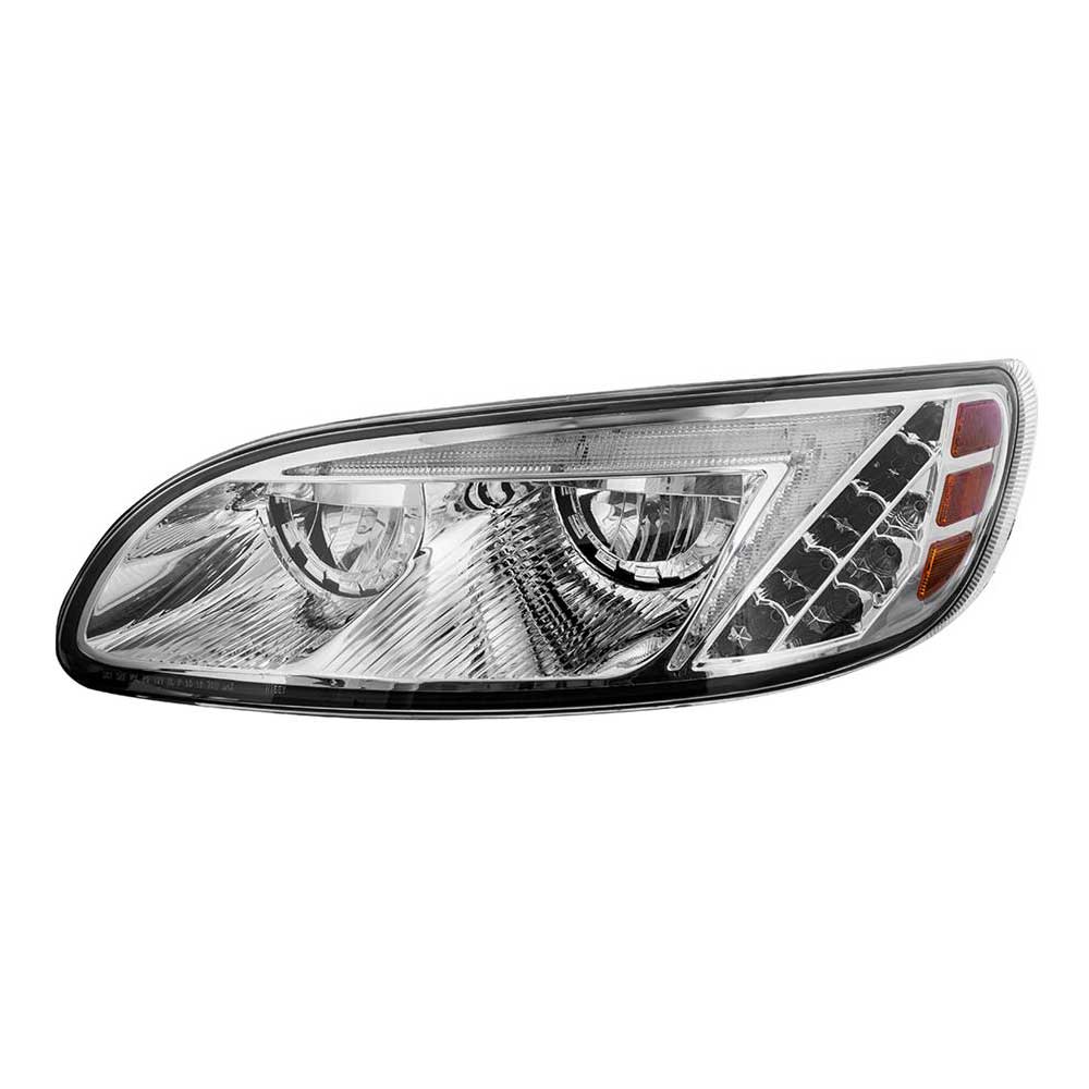 Peterbilt 382, 384, 386, 387 Chrome 58 LEDs Headlight - Image 3