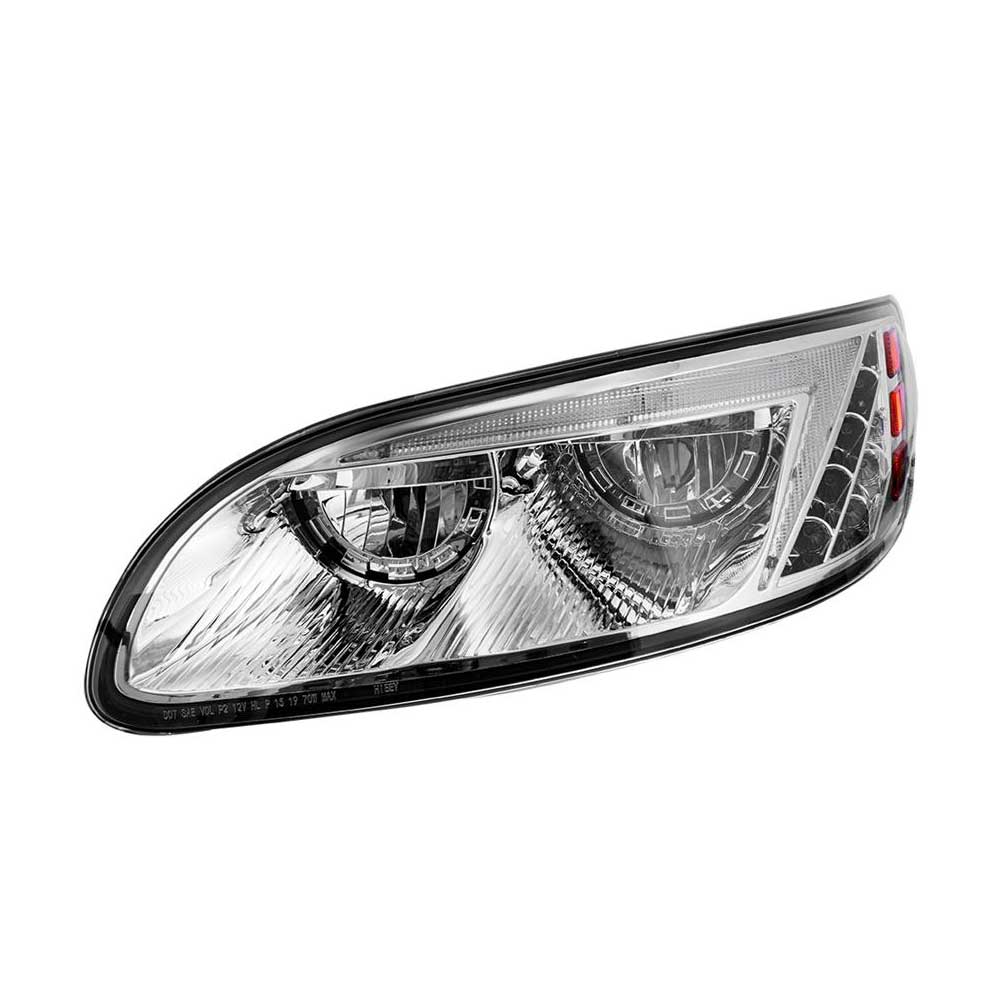 Peterbilt 382, 384, 386, 387 Chrome 58 LEDs Headlight - Image 5