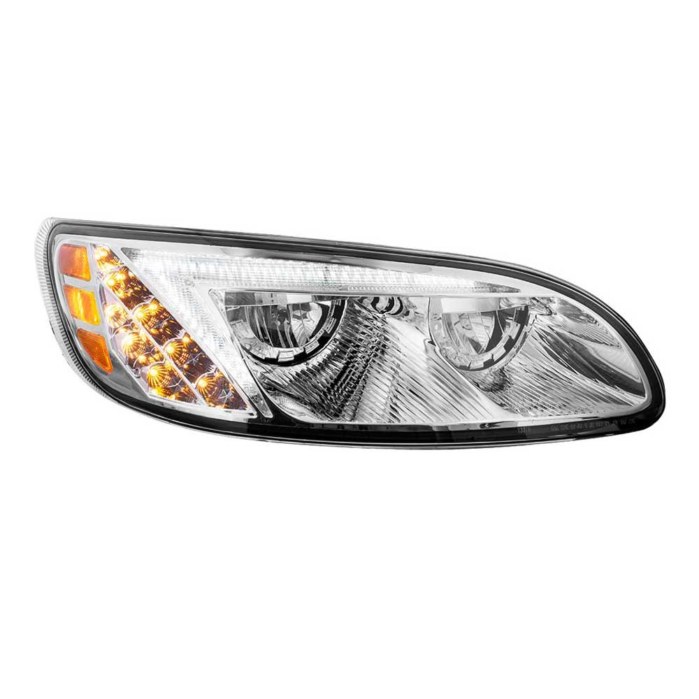 Peterbilt 382, 384, 386, 387 Chrome 58 LEDs Headlight - Image 9