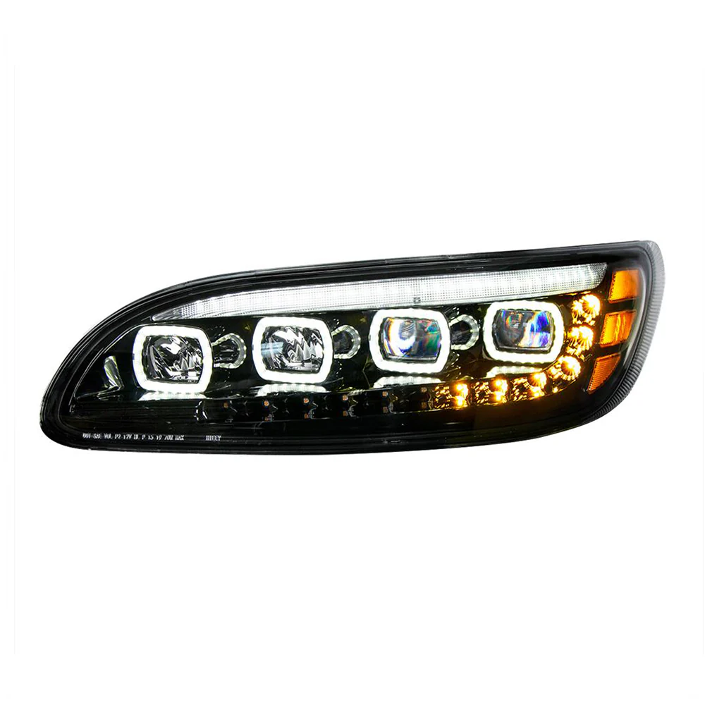 Peterbilt Black Quad-LED Headlight With LED Position & Sequential Signal - Image 5