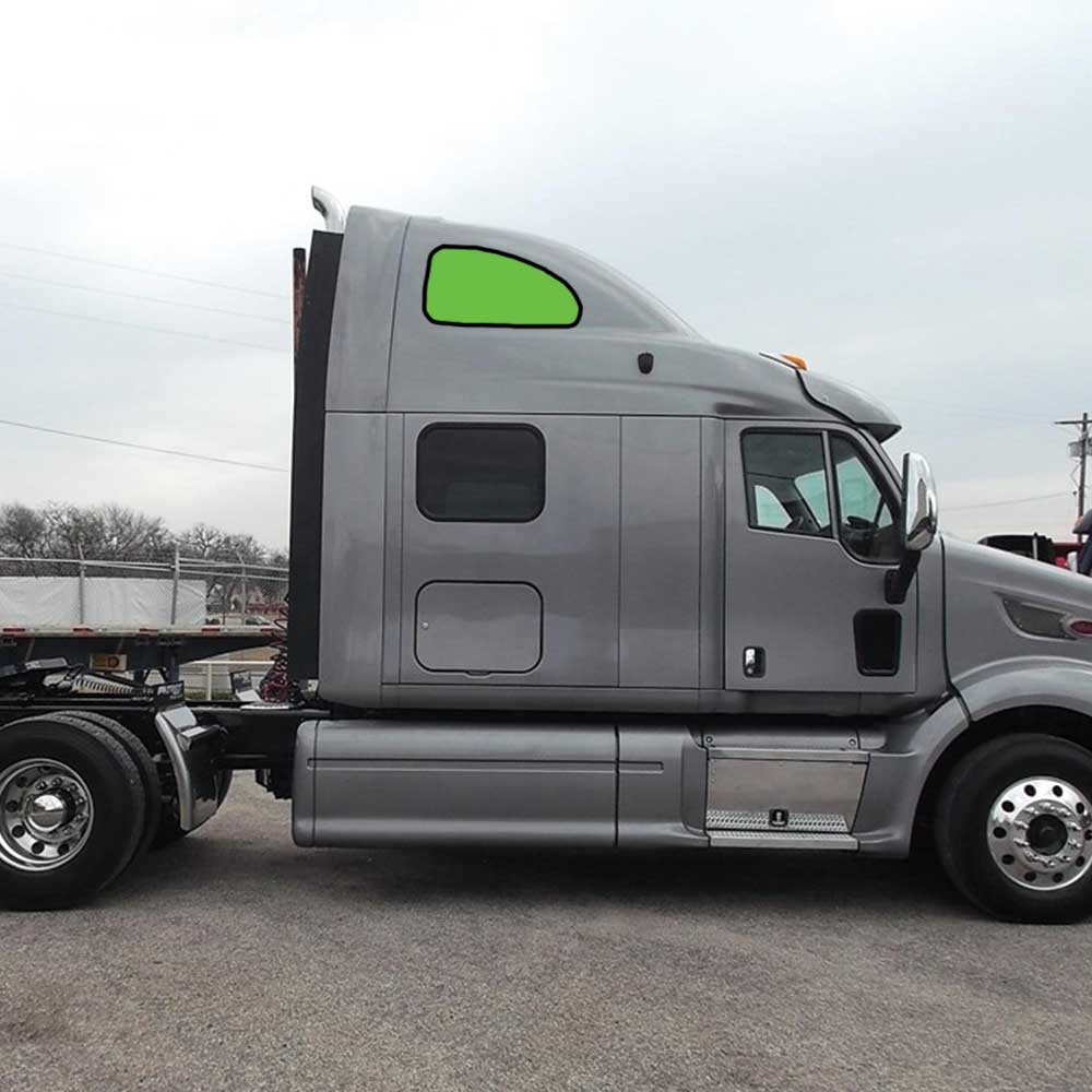 Peterbilt 387, 587 ZenEclipse Upper Bunk Window Cover Set - Black - Image 2