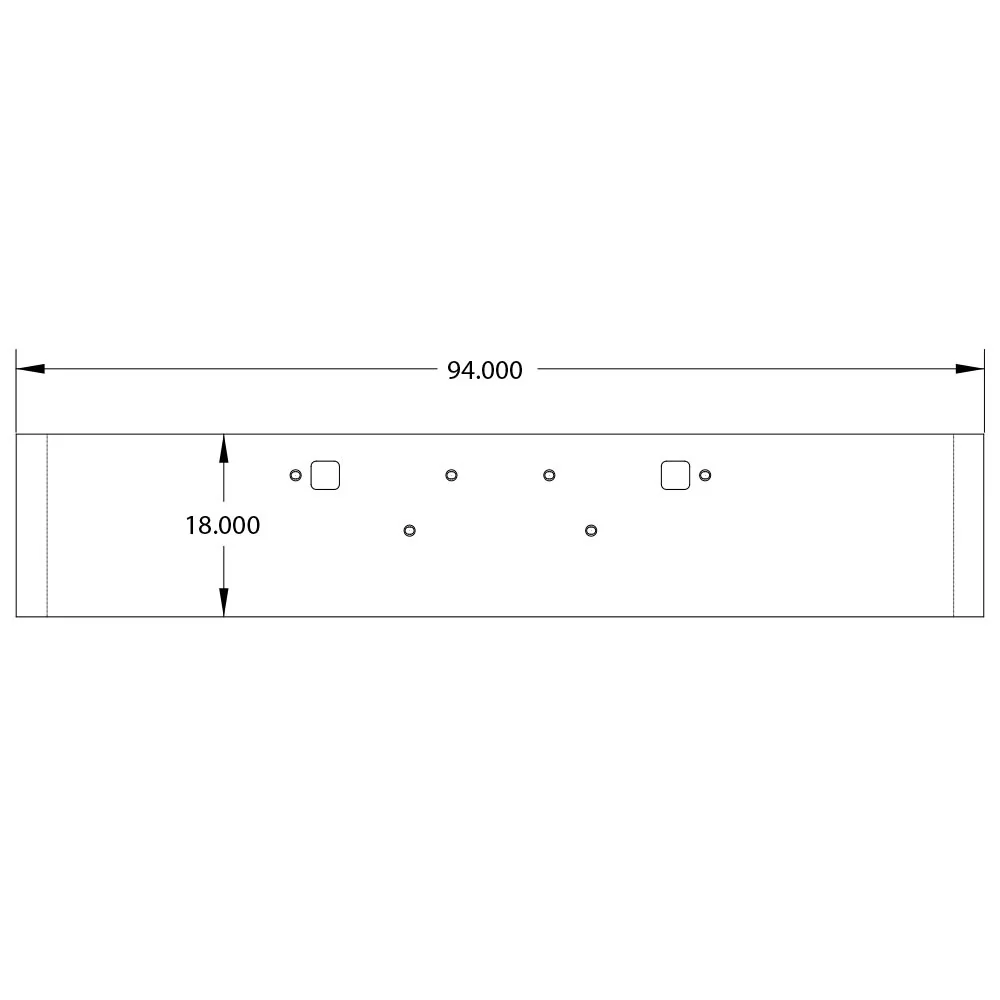 Peterbilt 388, 389, 567 18" Stainless Steel Mitered End Bumper for Set Forward Axle - Image 2