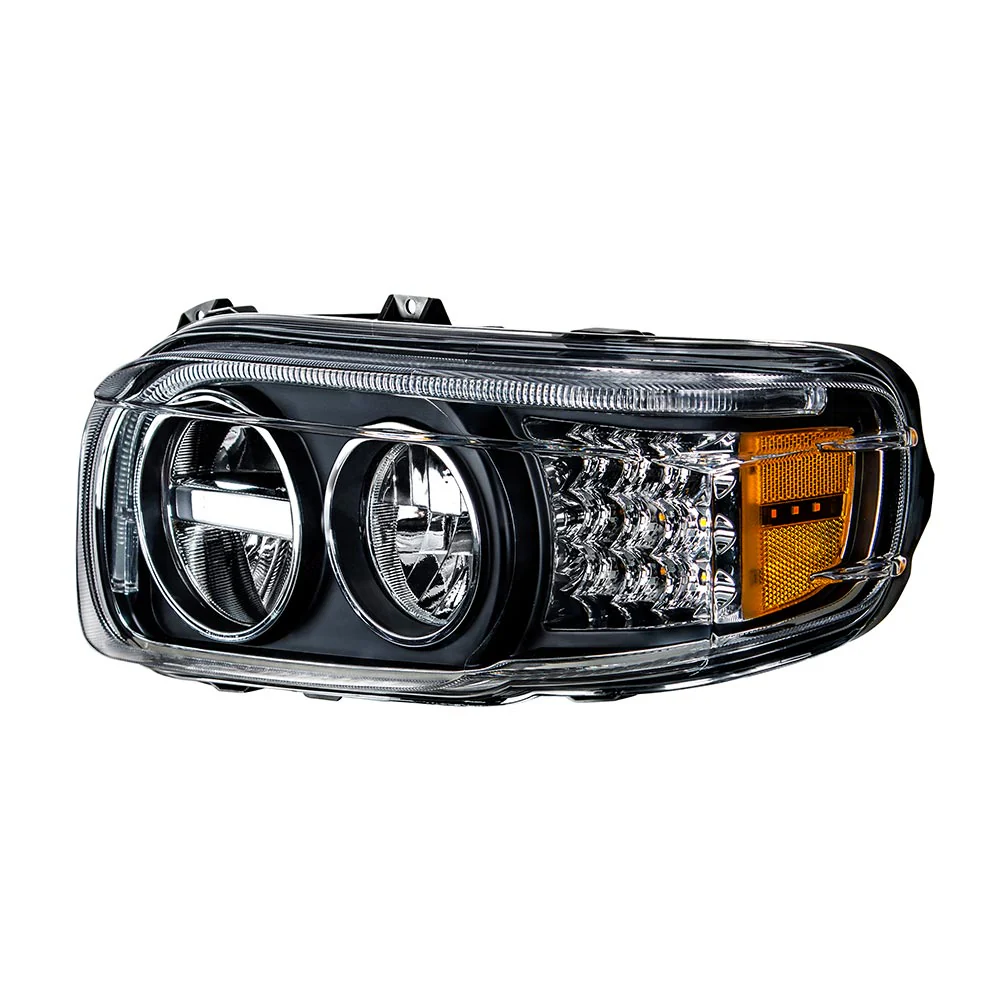 Peterbilt 388, 389, 567 Blackout LED Headlight with Turn and Position Light Bars - Image 2