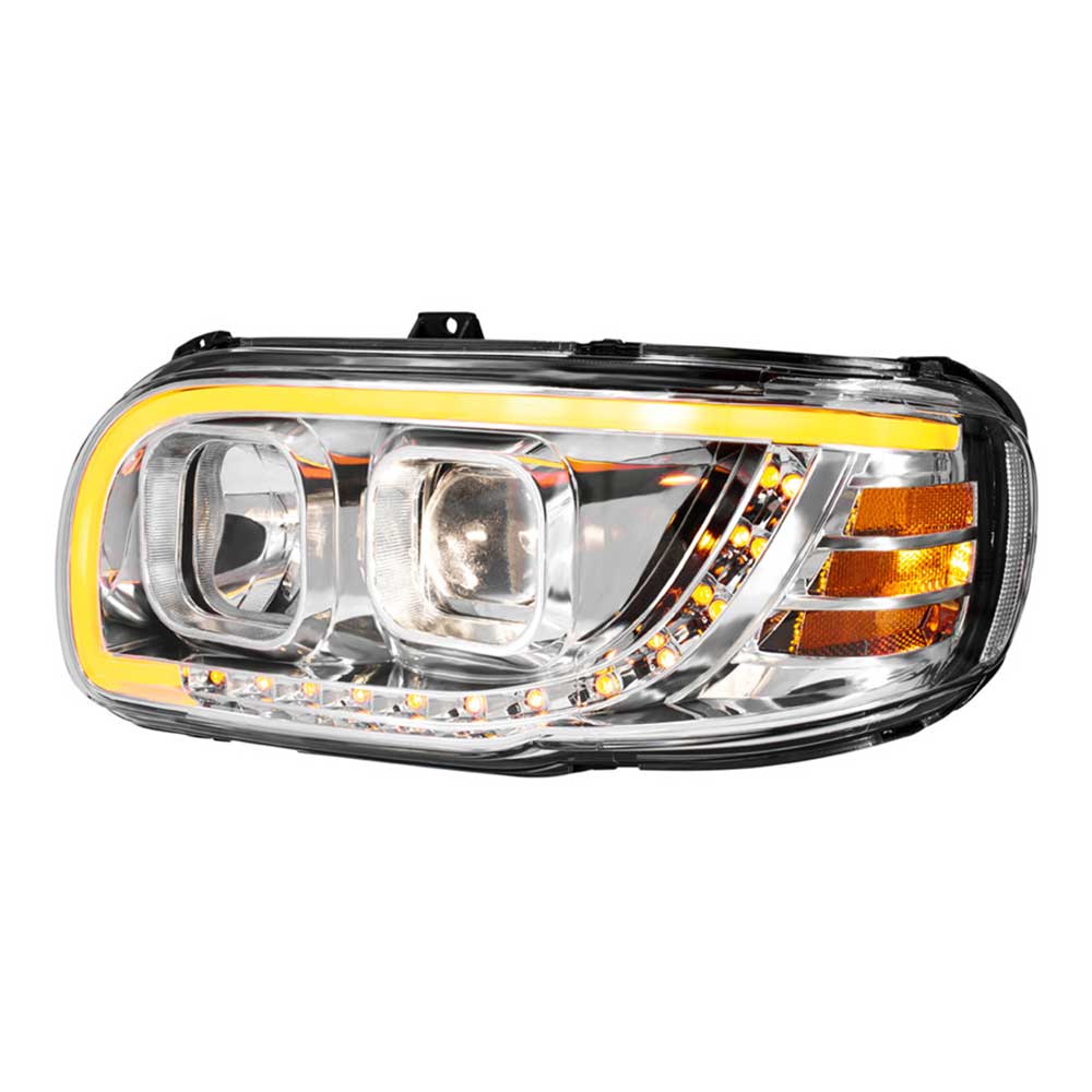 Peterbilt 388, 389, 567 Projection Headlight with LED Turn Signal & Position Light Bar - Image 4