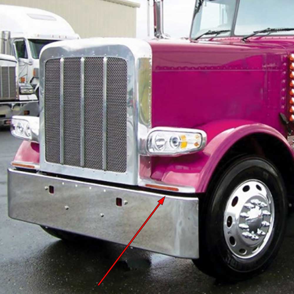 Peterbilt 388, 389 Amber 14 LED Front Fender Covers - Image 2