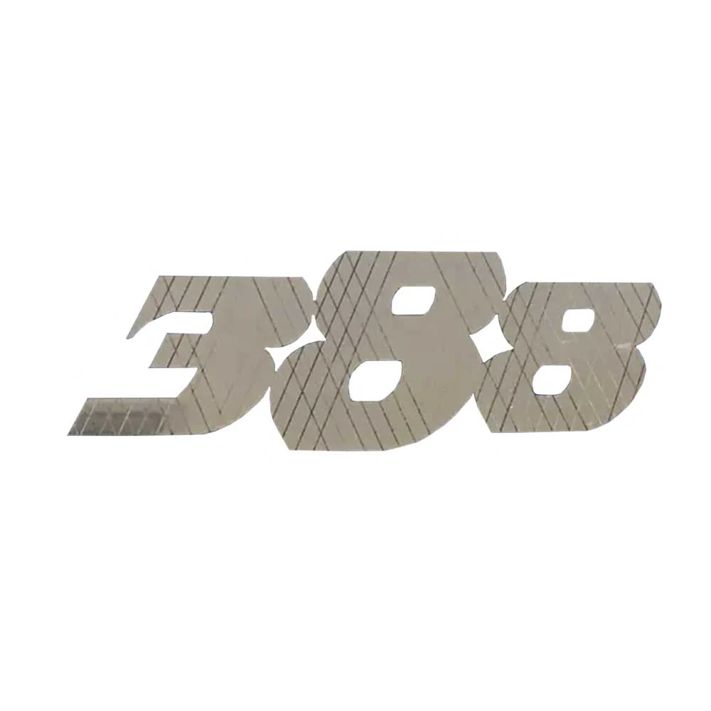 Peterbilt 388 Small Stainless Steel Logo with Diamond Lines
