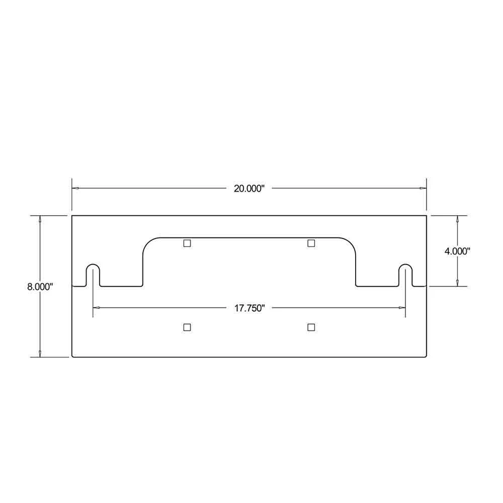 Peterbilt 389, 388 430 Stainless Steel License Plate Holder - Image 2