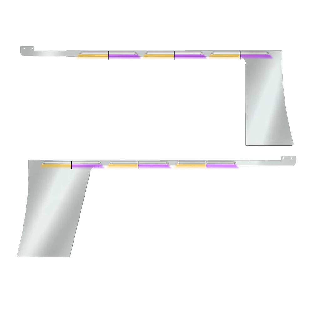 Peterbilt 389 Cab & Cowl Panels with LED Dual Glow Strips - Image 3