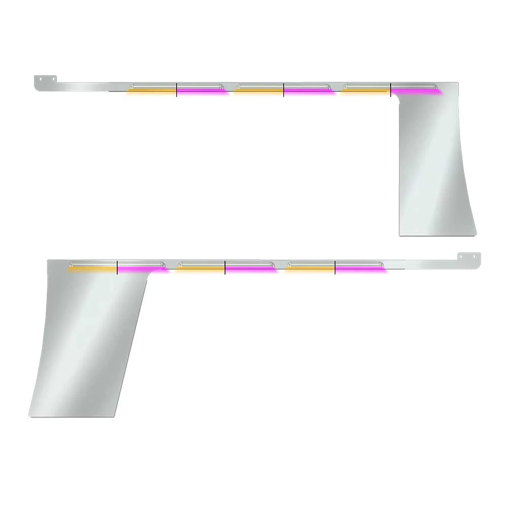 Peterbilt 389 Cab & Cowl Panels with LED Dual Glow Strips - Image 4