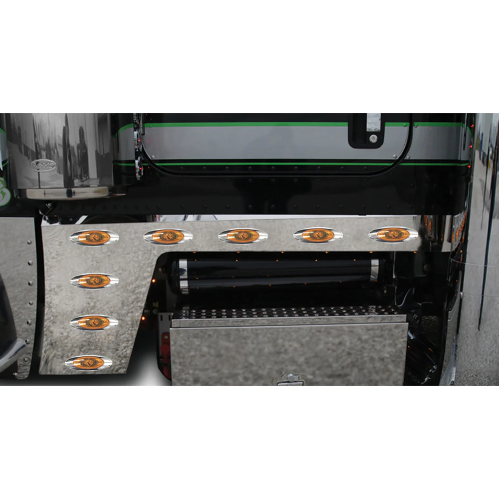 Peterbilt 389 Darwin One-Piece Cab Cowl Panels with H1 Hero LED Lights