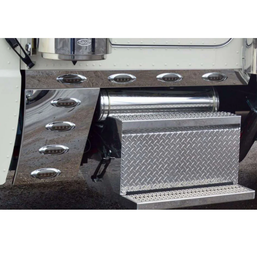 Peterbilt 389 Extended Hood 4" Cab and Cowl Panel LED Lights 2018+ - Image 5