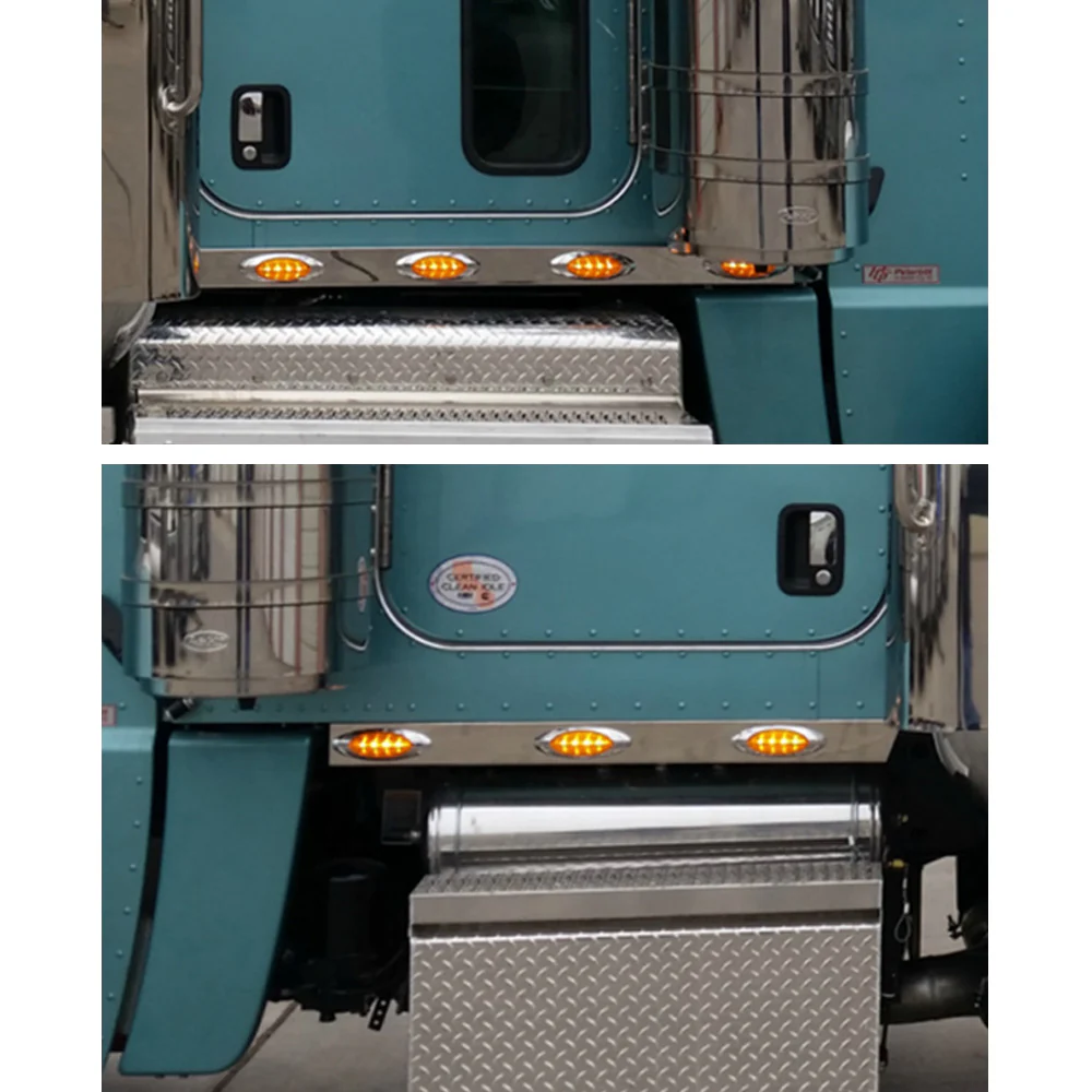 Peterbilt 389 Standard Hood 3" Cab Panels with P1 LED Lights 2012+ - Image 2